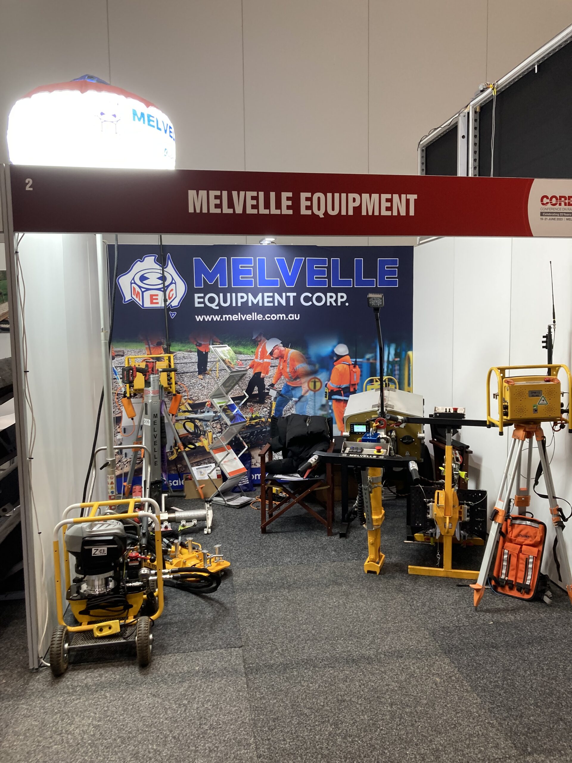 CORE 2023 Melvelle Booth - Rail Track Maintenance Equipment Showcase